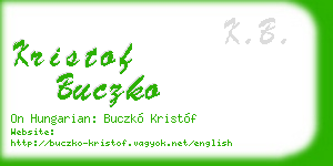 kristof buczko business card